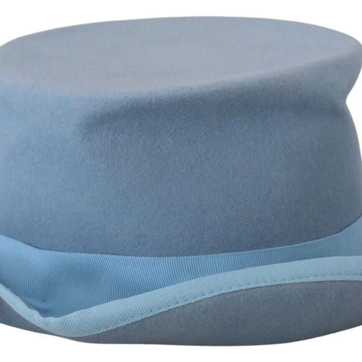 Dolce & Gabbana Light Blue Rabbit Fur Top Hat