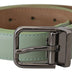 Dolce & Gabbana Mint Green Leather Silver Tone Metal Buckle