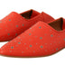 Chloé Orange Leather Eyelet Slides Flats Loafers Shoes