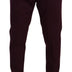 Dolce & Gabbana Purple Cotton Tapered Chinos Dress Pants