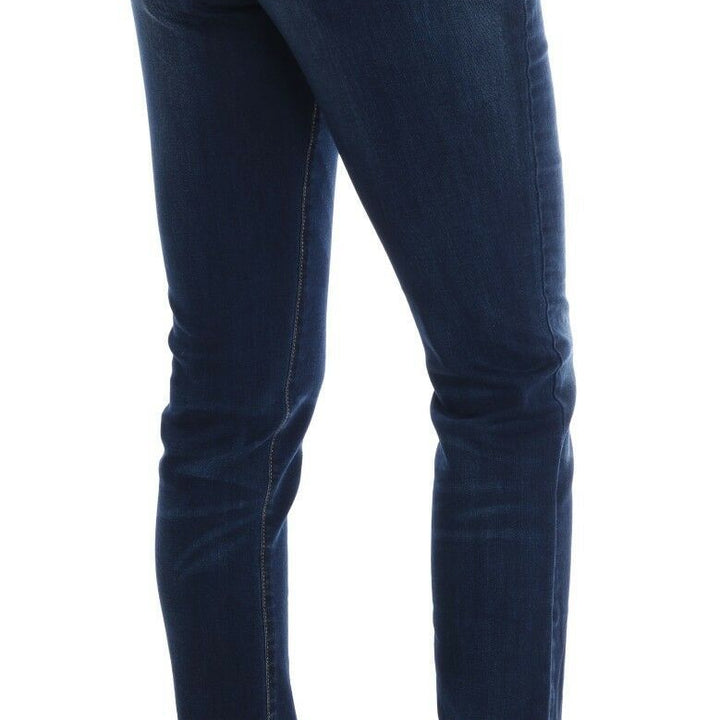 Versace Jeans Blue Wash Cotton Stretch Slim Denim  Jeans Pant