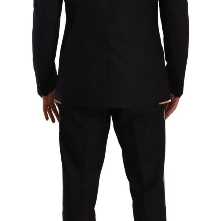 Dolce & Gabbana Black SICILIA Single Breasted 3 Piece Suit