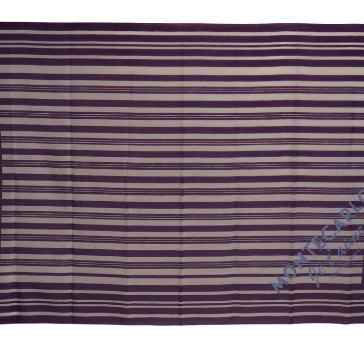 Dolce & Gabbana Purple White Striped Montecarlo Shawl Scarf