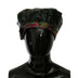 Dolce & Gabbana Black Lamb Leather Floral Print Beret Hat