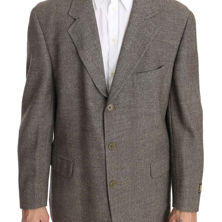 Fendi Brown Wool Regular Single  Breasted Suit