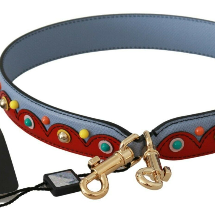 Dolce & Gabbana Blue and red Shoulder Strap Leather Blue Handbag Accessory