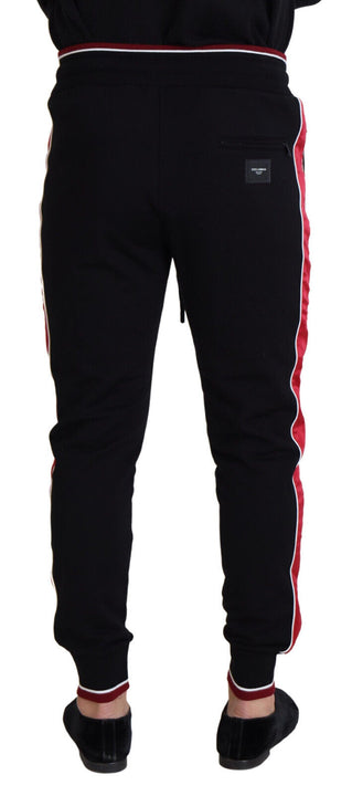 Dolce & Gabbana Black Cotton Logo Sweatpants Jogging Pants