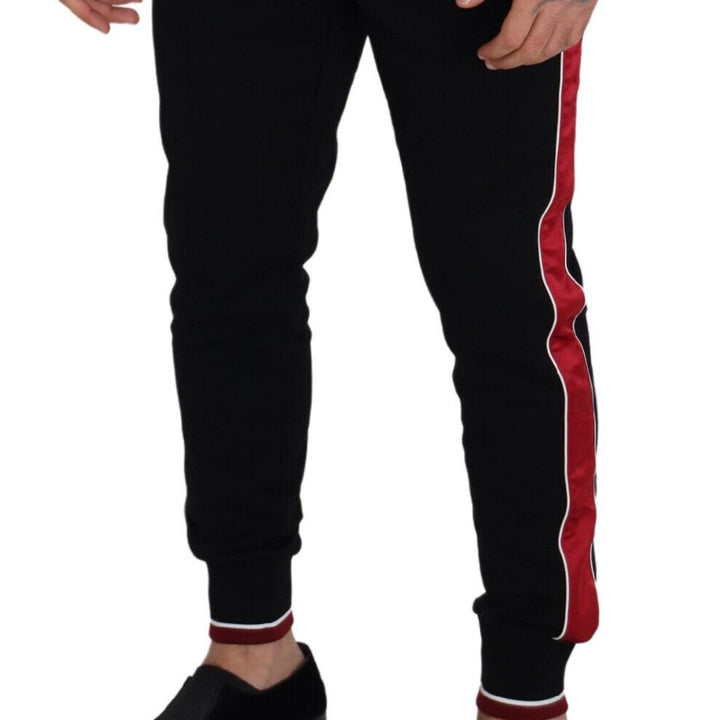 Dolce & Gabbana Black Cotton Logo Sweatpants Jogging Pants