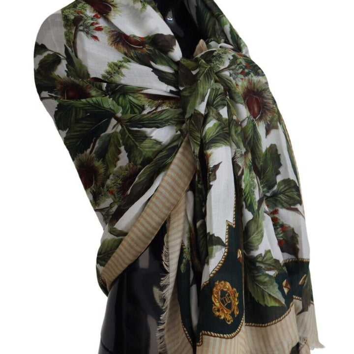 Dolce & Gabbana Multicolor Currant Modal Shawl Wrap Scarf