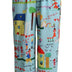 Dolce & Gabbana Light Blue Drawing Mid Waist Wide Leg Pants