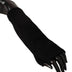 Dolce & Gabbana Black Knitted Fingerless Elbow Length Gloves