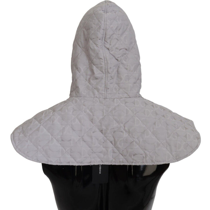 Dolce & Gabbana White Quilted Whole Head Wrap One Size Nylon Hat