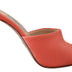 Prada Coral Calzature Leather Stilettos Heels Sandals Shoes