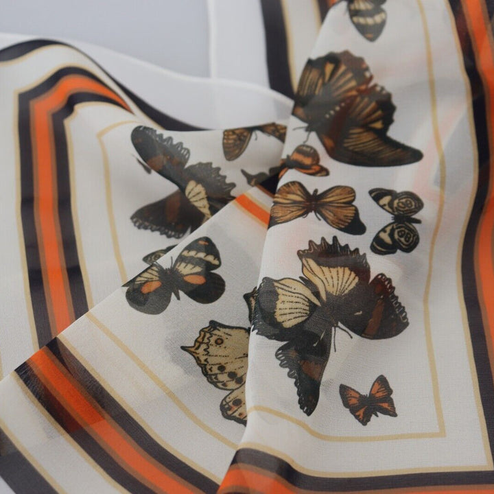 Dolce & Gabbana Multicolor Butterfly Square Handkerchief Scarf