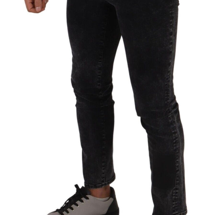 Dolce & Gabbana Black Cotton Stretch Skinny Denim Trouser Jeans