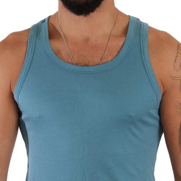 Dolce & Gabbana Blue Modal Sleeveless Tank Top T-shirt Underwear