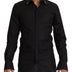 Dolce & Gabbana Black GOLD Cotton Crystal Cross Slim Shirt