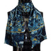 Dolce & Gabbana Blue Marble Pinstripe Frayed Men Shawl Scarf