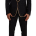 Dolce & Gabbana Black SICILIA Single Breasted 3 Piece Suit