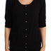 Dolce & Gabbana Black Cardigan Soft Wool Crystals Sweater