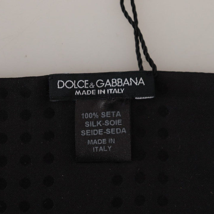 Dolce & Gabbana Dark Blue Fringes Shawl Silk Wool Scarf