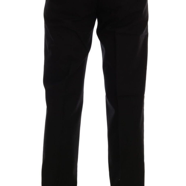 Dolce & Gabbana Black Men Straight Trouser Cotton Pants