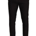 Dolce & Gabbana Black Brown Formal Tuxedo Dress Pants