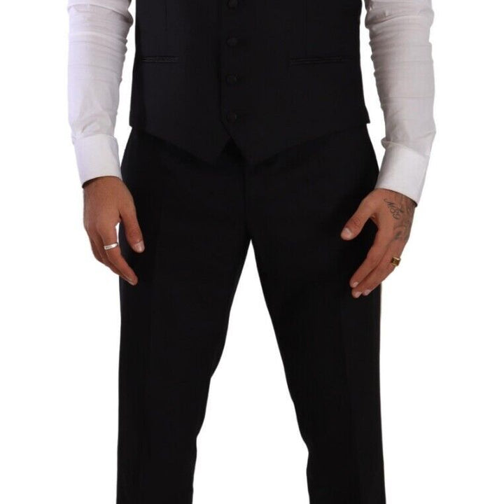 Dolce & Gabbana Black SICILIA Single Breasted 3 Piece Suit