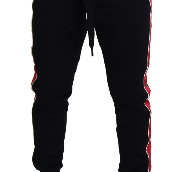 Dolce & Gabbana Black Cotton Logo Sweatpants Jogging Pants