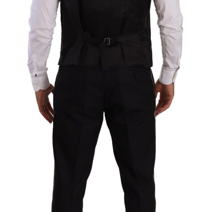Dolce & Gabbana Black SICILIA Single Breasted 3 Piece Suit