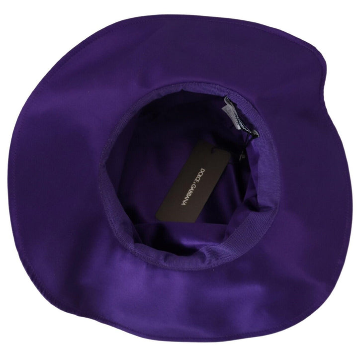 Dolce & Gabbana Purple Silk Stretch Top Hat