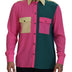 Dolce & Gabbana Multicolor Patchwork Silk Button Down Shirt