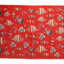 Dolce & Gabbana Red Fish Print Cotton Shawl Wrap Scarf