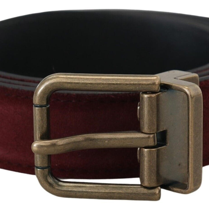 Dolce & Gabbana Brown Calf Leather Antique Metal Buckle Men