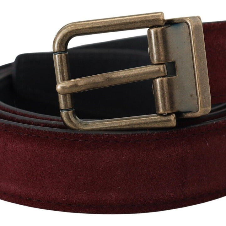 Dolce & Gabbana Brown Calf Leather Antique Metal Buckle Men