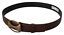 Dolce & Gabbana Brown Leather Gold Logo Metal Oval Belt