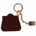 Dolce & Gabbana Brown Leather Miss SICILY Gold Finder Chain Keychain