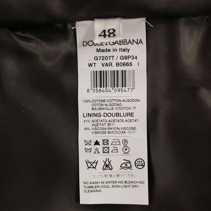 Dolce & Gabbana Black Cotton Single Breasted Vest Gilet