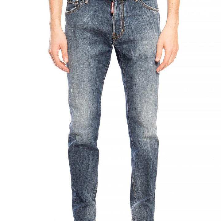 Dsquared² Blue Cotton Jeans & Pants
