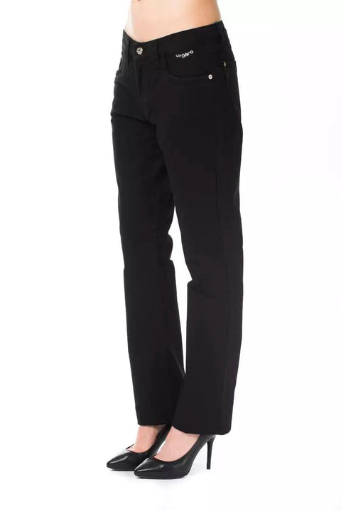 Ungaro Fever Black Cotton Jeans & Pant
