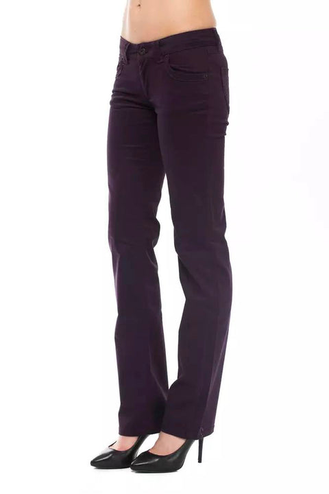 Ungaro Fever Purple Cotton Jeans & Pant